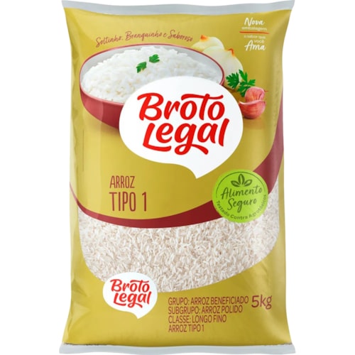 Arroz Branco Broto Legal Tipo 1 5kg