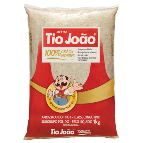 Arroz Branco Tio João Tipo 1 1kg