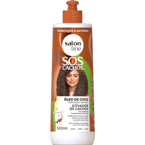 Ativador de Cachos Salon Line Coco Tratamento Profundo 500ml Destro 