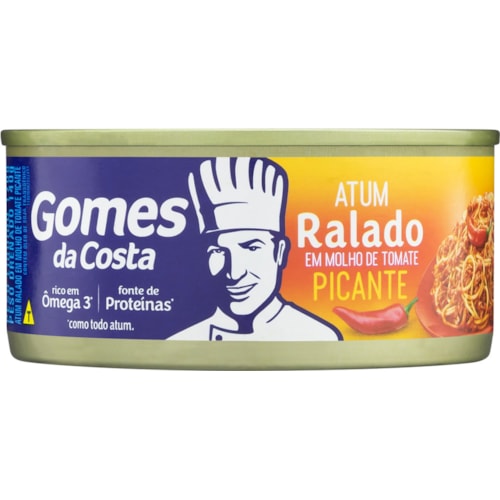 Atum Ralado Gomes da Costa Molho de Tomate Picante 170g