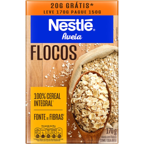 Aveia Nestlé em Flocos Leve 170g Pague 150g