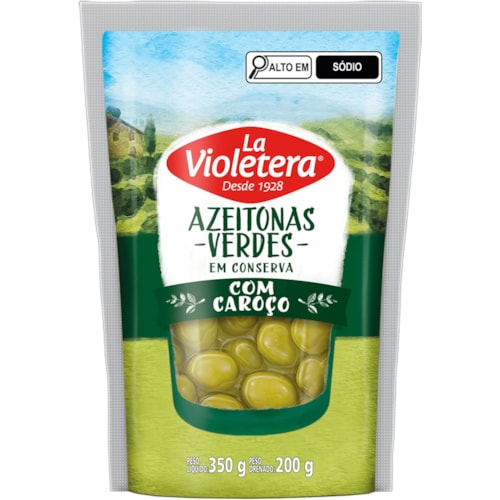 Azeitona La Violetera Com Caroço Doypack 200g