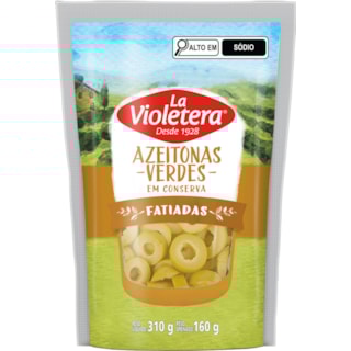 Azeitona La Violetera Fatiado Doypack 160g