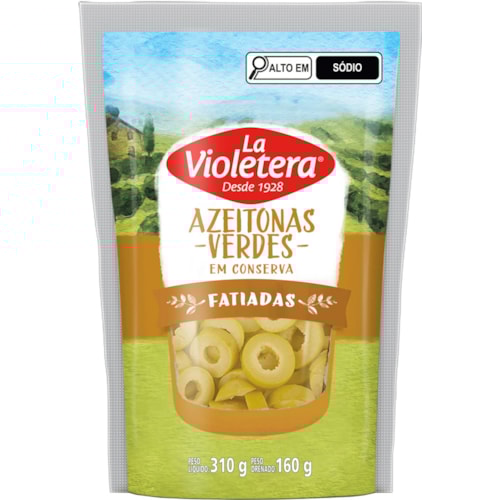 Azeitona La Violetera Fatiado Doypack 160g