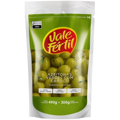 Azeitona Vale Fértil Com Caroço Doypack 300g