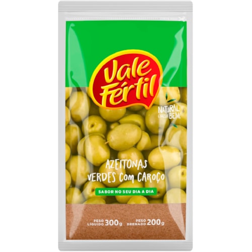 Azeitona Vale Fértil Com Caroço Sachet 200g