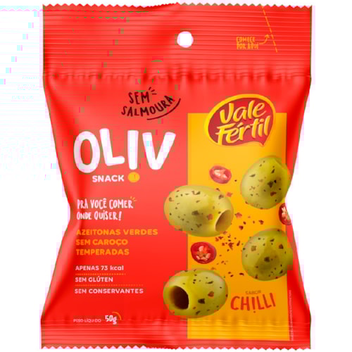 Azeitona Vale Fértil Ol!v Snack Chilli Sem Caroço 50g