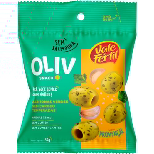 Azeitona Vale Fértil Ol!v Snack Provençal Sem Caroço 50g