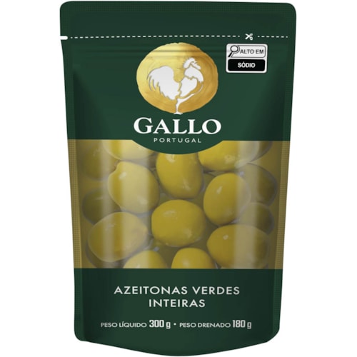 Azeitona Verde Gallo Inteiras Com Caroço 180g