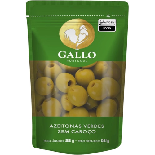 Azeitona Verde Gallo Sem Caroço 150g