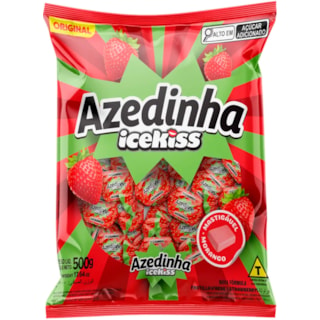 Bala Azedinha Icekiss Sabor Morango 500g