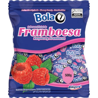 Bala Bola 7 Sabor Framboesa 500g