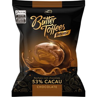 Bala Butter Toffees Intense 53% Cacau Sabor Chocolate Com Recheio de C