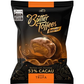 Bala Butter Toffees Intense 53% Cacau Sabor Trufa Com Recheio de Choco