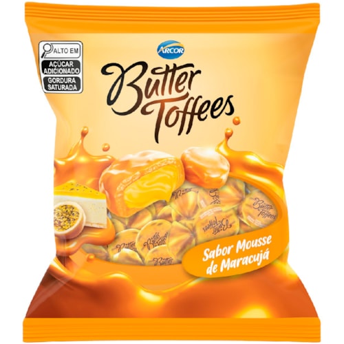 Bala Butter Toffees Mousse de Maracujá 90g