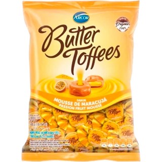 Bala Butter Toffees Sabor Maracujá Recheada 100g