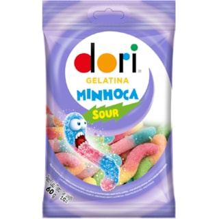 Bala de Gelatina Dori Minhoca Ácida 60g