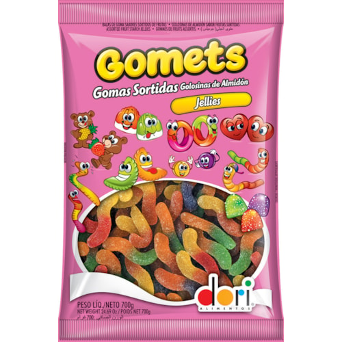 Bala de Goma Minhoca Dori Gomets 700g