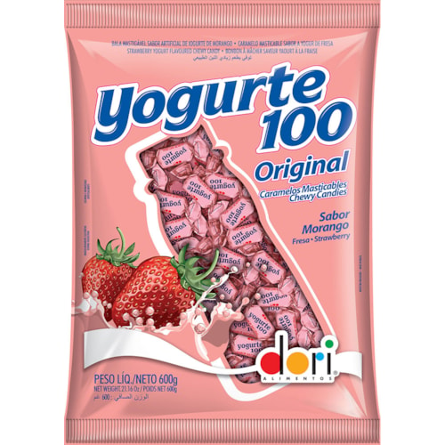 Bala de Yogurte Dori Morango 400g