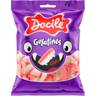 Bala Docile Gelatines Dente de Vampiro 80g