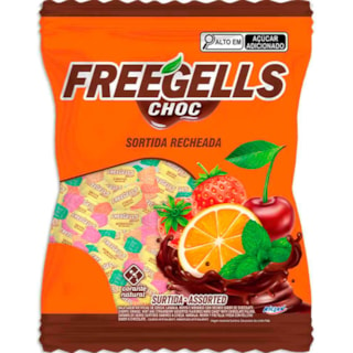 Bala Freegells Choc Sabor Sortida Recheada 475g