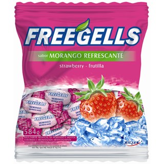 Bala Freegells Morango 584g