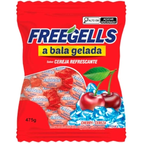 Bala Freegells Sabor Cereja Refrescante 475g