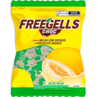 Bala Freegells Sabor Chocolate Branco com Melão 475g