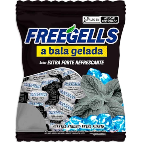 Bala Freegells Sabor Extra Forte Refrescante 475g