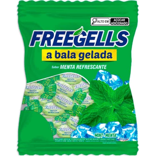 Bala Freegells Sabor Menta Refrescante 475g