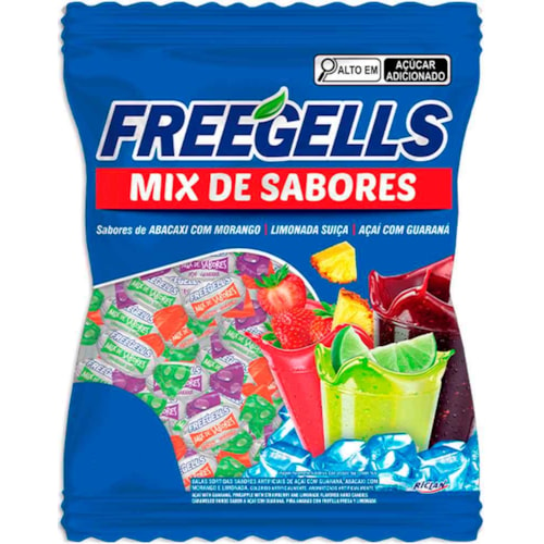 Bala Freegells Sabor Mix de Sabores 475g