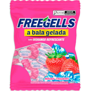 Bala Freegells Sabor Morango Refrescante 475g