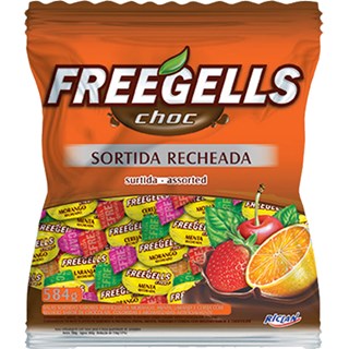 Bala Freegells Sortida Recheio Chocolate 584g