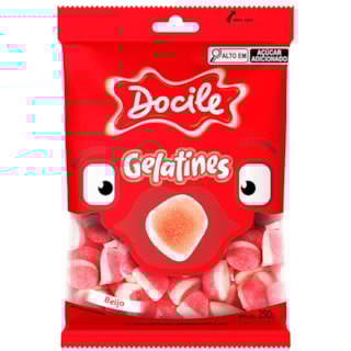 Bala Gelatines Docile Beijo 250g