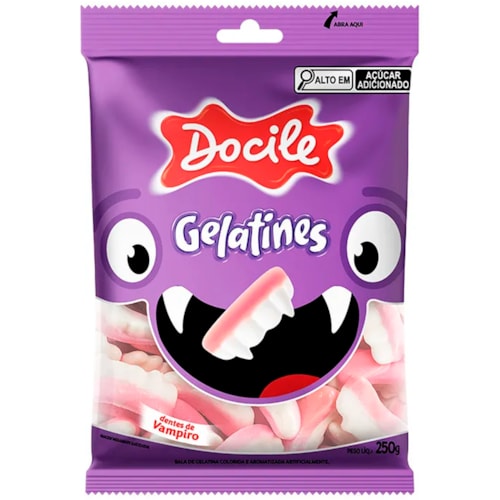 Bala Gelatines Docile Dente de Vampiro 250g