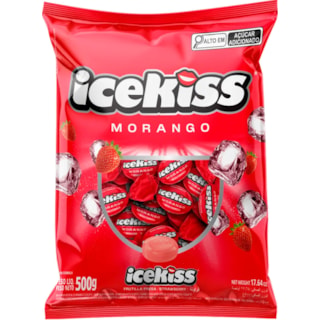 Bala Icekiss Extra Morango 500g