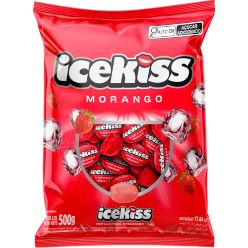 Bala Icekiss Extra Morango 500g