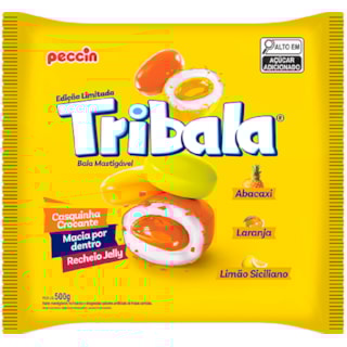 Bala Peccin Tribala Amarela Sortida 500g