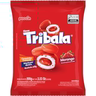 Bala Peccin Tribala Morango Sortida 100g