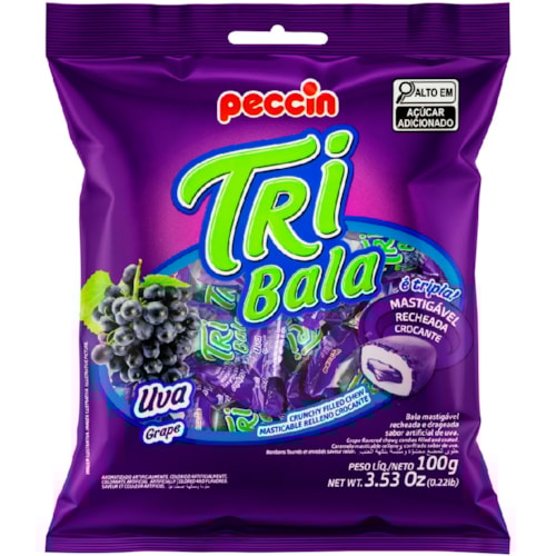 Bala Peccin Tribala Uva 100g