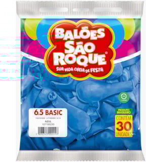 Balões São Roque Azul 6.5 30Un