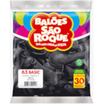 Balões São Roque Preto 6.5 30Un