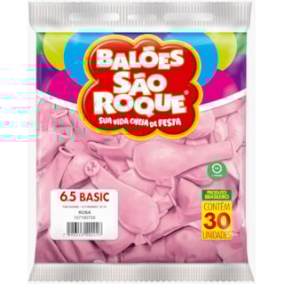 Balões São Roque Rosa 6.5 30Un
