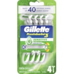 Barbeador Gillette Prestobarba 3 Sense Care Descartável 4Un