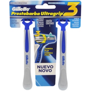 Barbeador Gillette Prestobarba Ultragrip Descartável 2UN