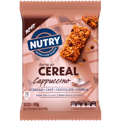 Barra de Cereais Nutry Cappuccino 3x20g