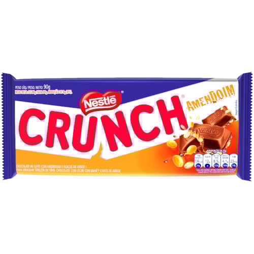 Barra de Chocolate Crunch Amendoim 90g