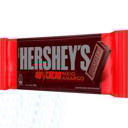 Barra de Chocolate Hershey’s’ Meio Amargo 40% Cacau 92g
