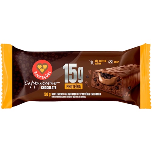 Barra de Proteína 3 Corações Cappucino Chocolate 50g