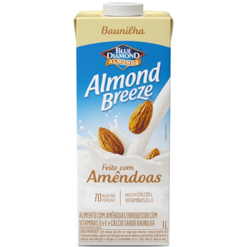 Bebida de Amêndoas Almond Breeze Baunilha 1L